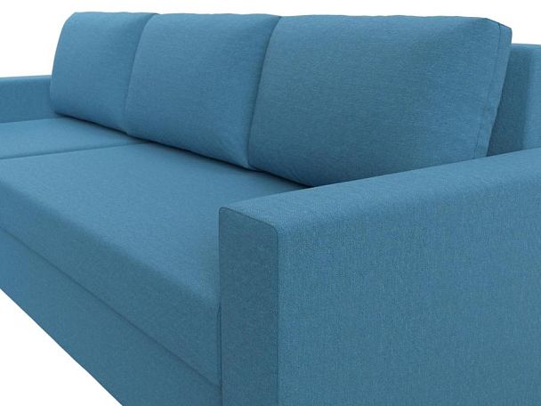 Диван угловой Траумберг Лайт левый угол Рогожка голубой - Вид 4