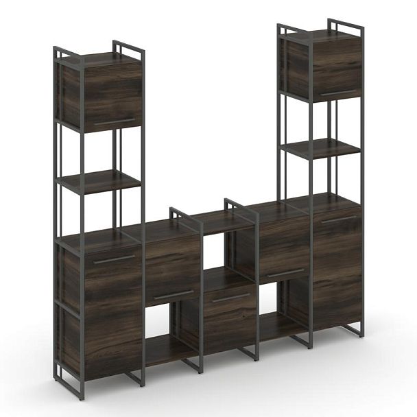 Rift Шкаф комбинированый RF.NS-001 Дуб Мали/Металл Антрацит 2020*396*2010 - Вид 1