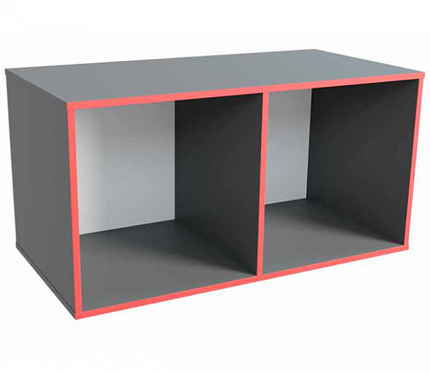 Открытая настенная полка-2-х секционная ТР2 ЛДСП - Вид 1