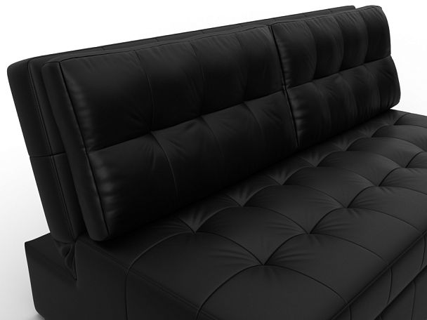 Диван прямой Лига-107 (160) Экокожа черный - Вид 4