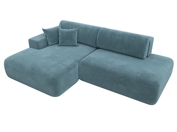 Диван угловой Лига-036 Модерн левый угол Велюр бирюзовый - Вид 8