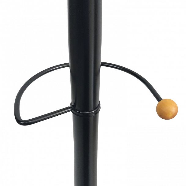 Вешалка-стойка BRABIX "CR-8243" на мраморном диске, металл, 6+3 крючка, цвет черный, 606438 - Вид 5