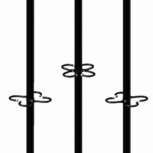 Вешалка напольная на 20 крючков с держателем для зонтов "Гардикс-4", металл, черная - Вид 3