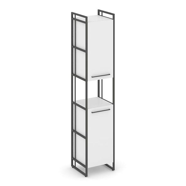 Rift Шкаф 5 ниш узкий RF.SU-52 (U) Белый Бриллиант/Металл Антрацит 420*396*2010 - Вид 1