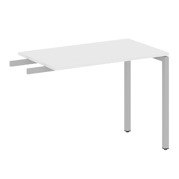 Metal System Quattro Приставной элемент на П-образном м/к 40БП.ПР-3 Белый/Серый металл 1000*600*750 - Вид 1