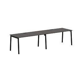 Стол 2-х местный ELWST 3180 Мокко/Черный 3126х800х750 EDIS - Фото предпросмотра