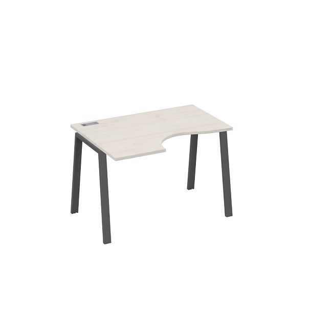 Стол эргономичный левый "Классика" на металлокаркасе TRE A4 А4 Б3 041 БП дуб / металлокаркас антрацит - Вид 1