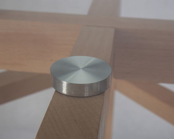 Стол обеденный DOBRIN HENRY`90 GLASS (столешница стекло, деревянное основание) - Вид 6