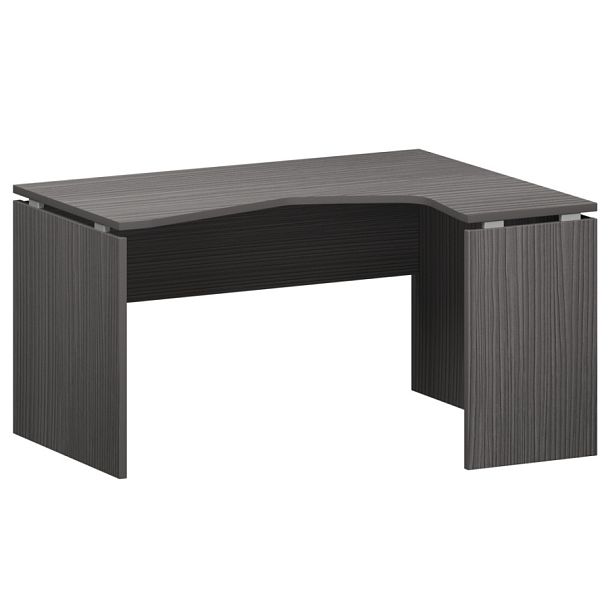 Стол эргономичный правый НТ-040.ПР Лиственница 1400x1100x750 Аргентум - Вид 1