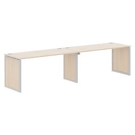 Стол 2-х местный XQPWST 3270 Бук Тиара/Алюминий 1600х700х750 XTEN-QP - Фото предпросмотра