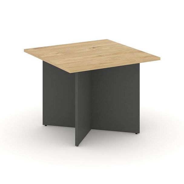 Стайл Проджект Стол переговорный квадрат. SN-D.SPRG-003 Тиквуд Светлый/Антрацит NEW 980*980*750 - Вид 1