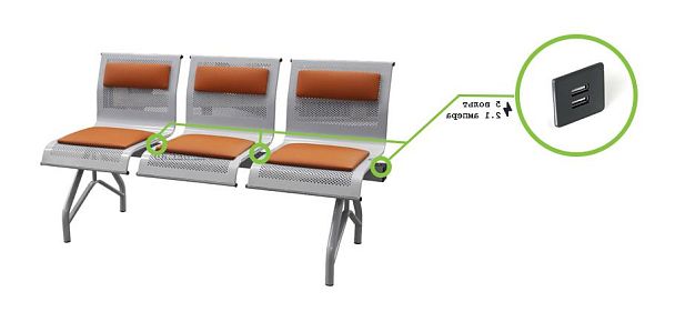 Секция Стайл-М 3М для МГН (ОВЗ, инвалидов) с блоком USB - Вид 2