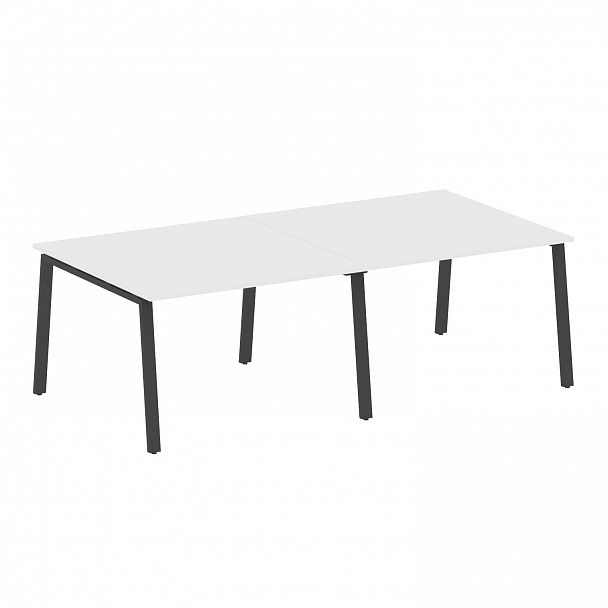 Стол для переговоров "Metal System" БА.ПРГ-2.2 белый/антрацит - Вид 1