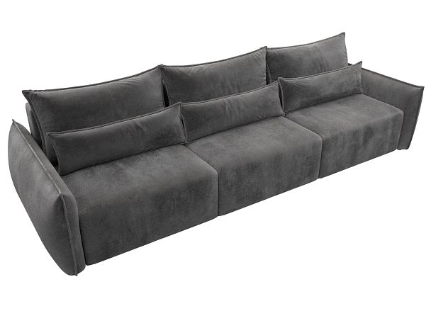 Диван прямой Лига-051 НПБ Лонг Велюр серый - Вид 6