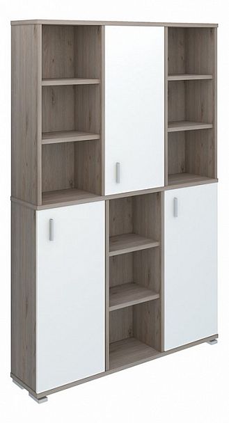 Шкаф книжный Домино нельсон ПУ-40-3 Белый/Нельсон - Вид 1