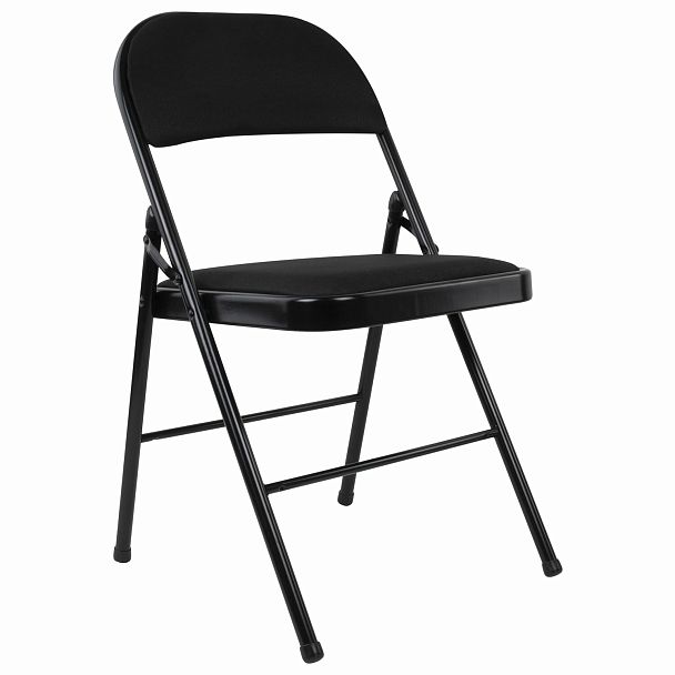 Стул складной BRABIX "Golf Plus CF-003 КОМФОРТ", чёрный каркас, чёрная ткань, 532889 - Вид 3