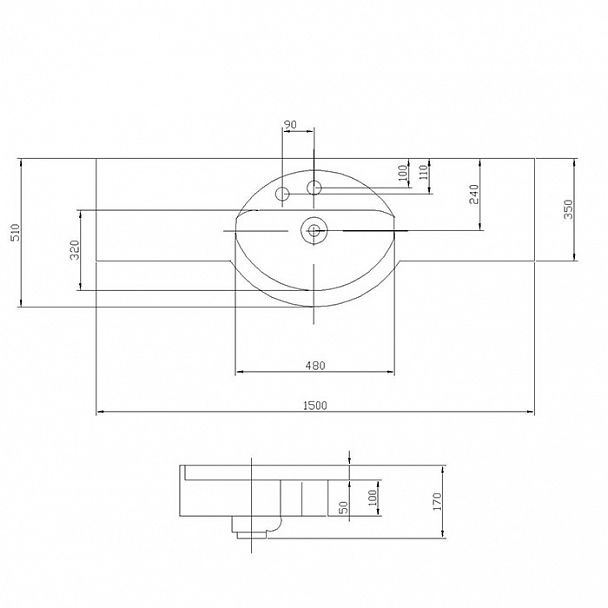 Раковина "Отель 5/1500" - Вид 2