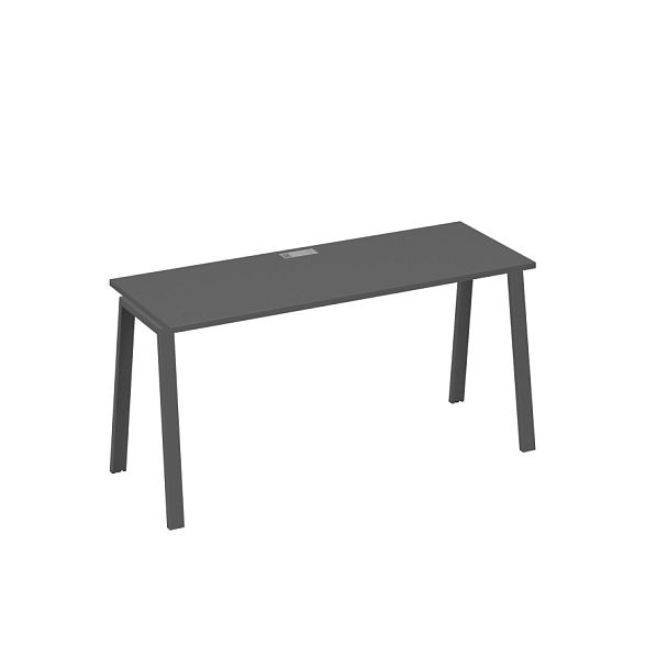 Стол письменный на металлокаркасе TRE A4 А4 Б3 005 БП антрацит премиум / металлокаркас антрацит - Вид 1