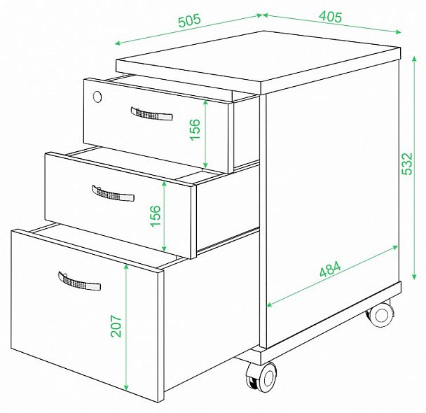 Тумбочка Домино ТС-2 Белый/Шамони - Вид 2