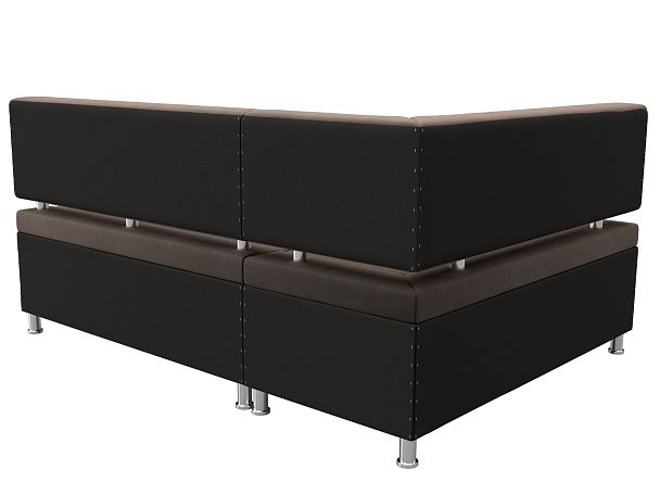 Кухонный уголок Стайл левый (полностью велюр коричневый) - Вид 6