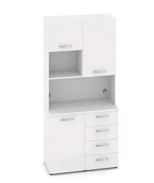 FIT Вариант № 4 MN-004 1200*600/420*2175/2178  Белый Бриллиант Кухни  Белый Бриллиант - Фото предпросмотра