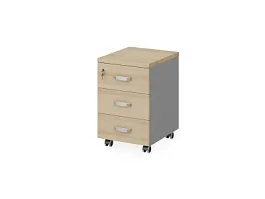 БЕРЛИН / BERLIN Тумба мобильная 400х500х610 Акация/Серый - Фото предпросмотра