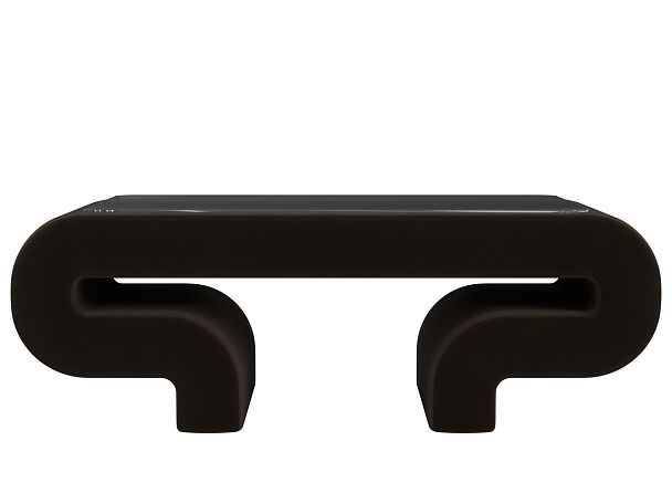 Стол Волна (полностью микровельвет коричневый) - Вид 2