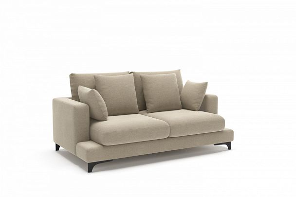 Oscar диван прямой малый рогожка бежевый - Вид 1