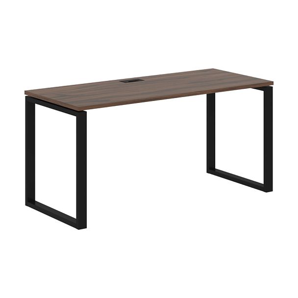 Стол прямой EQST 1567 Дуб Денвер тёмный/Черный 1560х670х750 EDIS - Вид 1