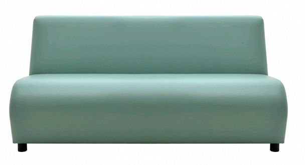 V-600 Клауд 3-х местный диван без подлокотников 154*75*78 oregon 36 голубой "Мягкая мебель для кабинета" ТК-001812000063 голубой - Вид 1