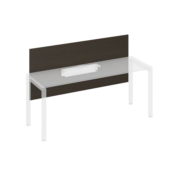 Экран настольный фронтальный большой для стола 180 с кабель-каналом A4 А4 Б 839 БП венге / металлокаркас белый - Вид 1