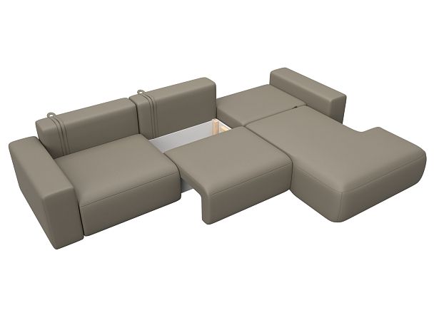 Диван угловой Лига-036 НПБ Классик Лонг правый угол Экокожа бежевый - Вид 8