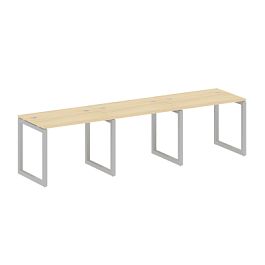 Metal System Quattro Р. ст. на 3 раб. места на О-образном м/к 50БО.СМ-3.1 Акация/Серый металл 3000*720*750 - Фото предпросмотра