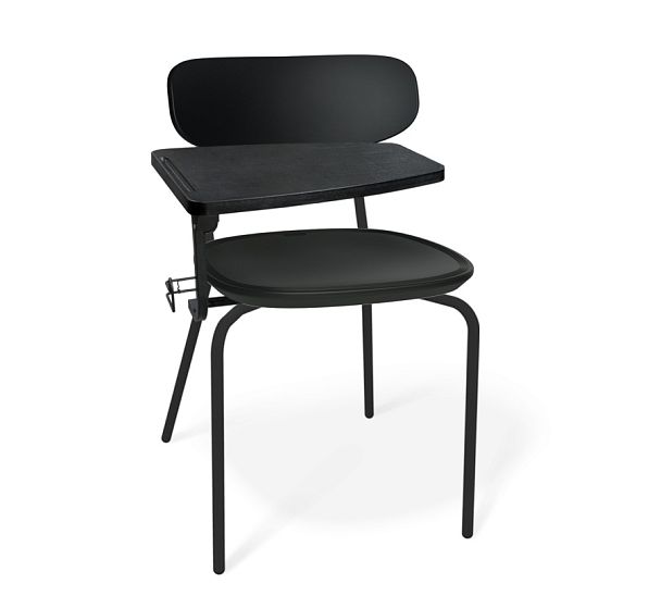 Конференц-стул Sheffilton SHT-S85М-RD-2 с пюпитром черный/черный муар - Вид 1