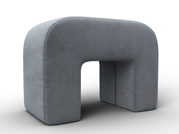 Пуф 008 Велюр серый - Вид 1