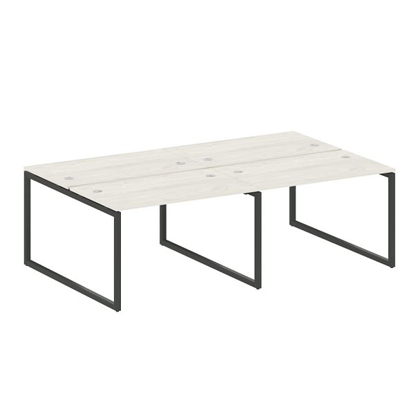 Metal System Quattro Р. ст. на 4 раб. места на О-образном м/к 40БО.СМ-4.2 Дуб наварра/Антрацит металл 2400*1475*750 - Вид 1