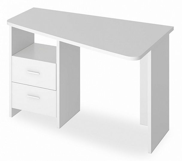 Стол письменный Нельсон Lite СКЛ-Трап120 Белый правый - Вид 1