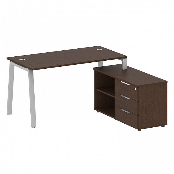 Рабочая станция "Metal System" БА.РС-СТС-2.3 венге/серый - Вид 1