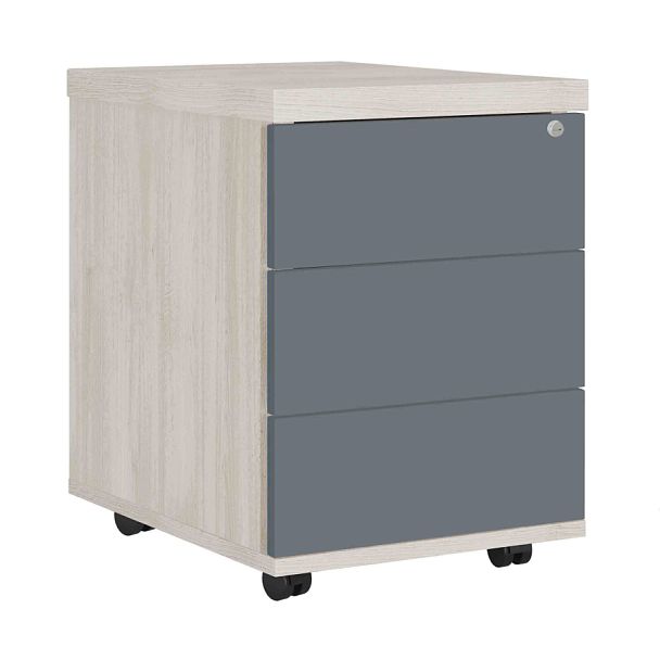 Тумба подкатная с 3 ящиками Zion 42x60x59 дуб шамони светлый - Вид 1