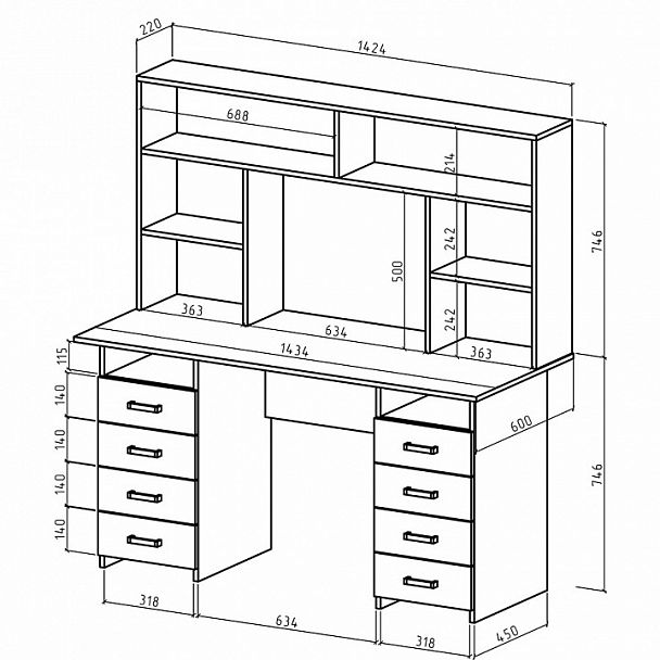 Стол компьютерный Лайт-9 СН - Вид 2