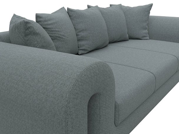 Диван прямой Волна Рогожка серый - Вид 4