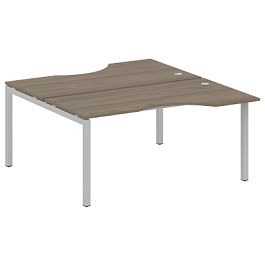 Metal System Quattro Р. ст. криволинейная на П-образном м/к 50БП.РАС-СА-2.1 Вяз/Серый металл 1600*1835*750 - Фото предпросмотра