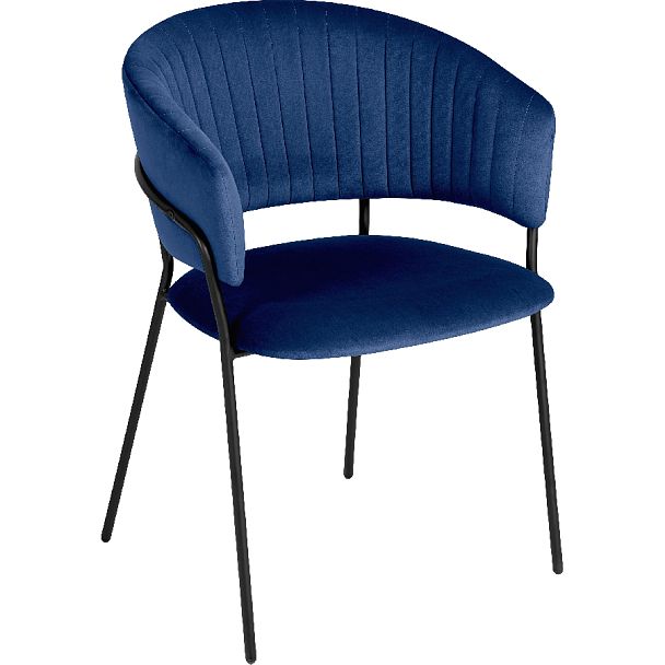 Комплект кухонных стульев Даксон синий велюр/черный, 3 шт. - Вид 3