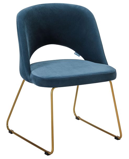 Стул Lars Diag blue/Линк золото - Вид 1