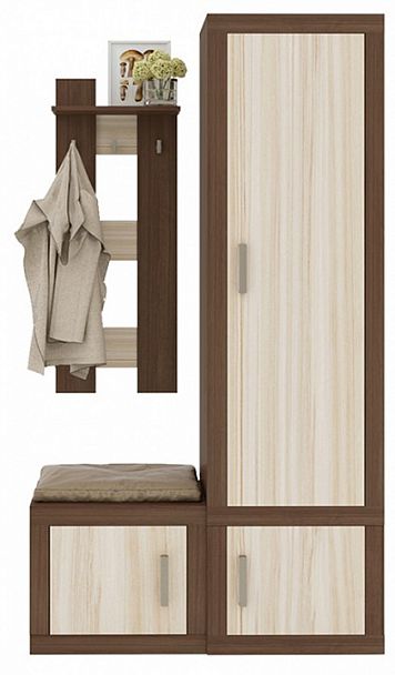 Стенка для прихожей Toivo ТОЙ-ПР 15 Карамель/Шамони - Вид 1