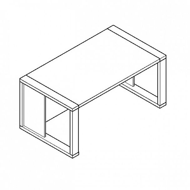 Стол руководителя AST 169H Дуб Бофорд/Венге Магия 1600х900х750 ALTO - Вид 2