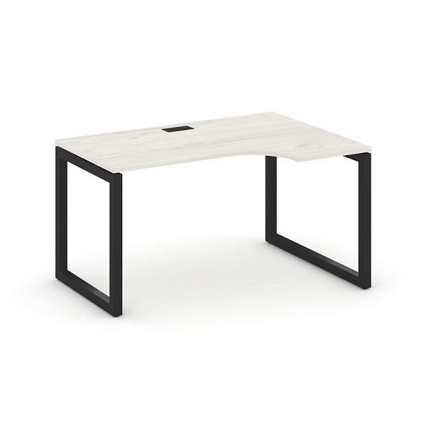 Стайл Проджект Стол рабочий эргоном. SN-5O.SPA-012(R) Дуб Наварра/Металл Черный 1580*700/980*750 - Вид 1