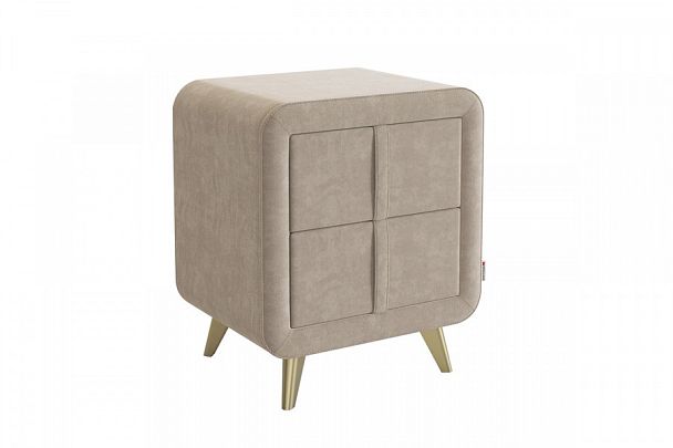 Тумба прикроватная Софи 2 TM-001.2.2170 капучино (велюр) - Вид 1