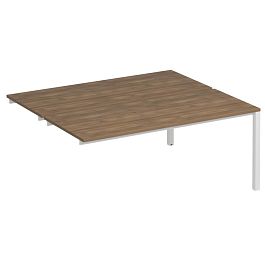 Секция стола рабочей станции на металлокаркасе КФ (2х180) Комфорт КФ К.Б1 1147-1 ШТ дуб шамони темный / белый - Фото предпросмотра