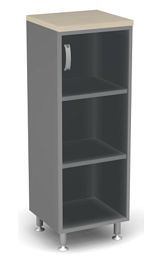 Стеллаж витрина L,R Берлин Береза Майнау/Серый ШС3-45 - Фото предпросмотра